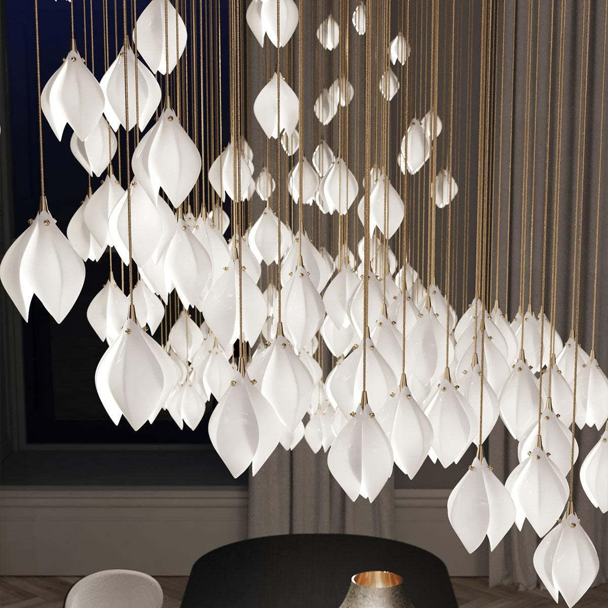 Multi-heads Stylised Bloom Buds Pendant Light -Homdiy