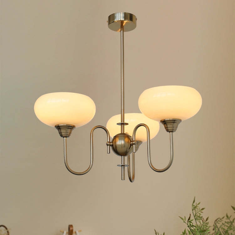 Bubble Creamy Persimmon Glass Chandelier -Homdiy