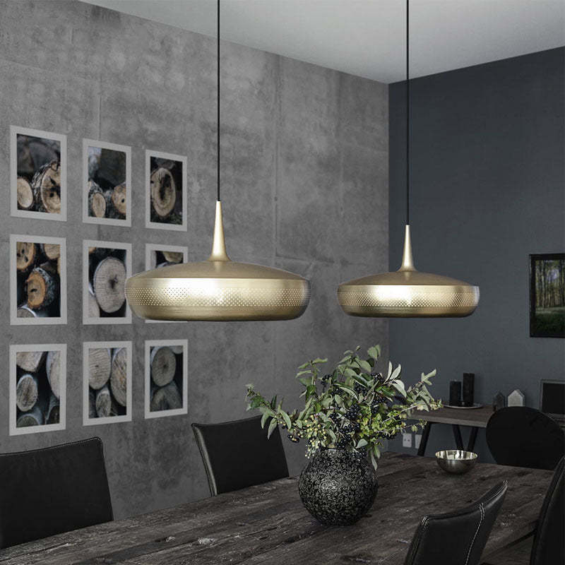 Minimalist Golden Metal Chandelier Modern Pendant Lampshade -Homdiy