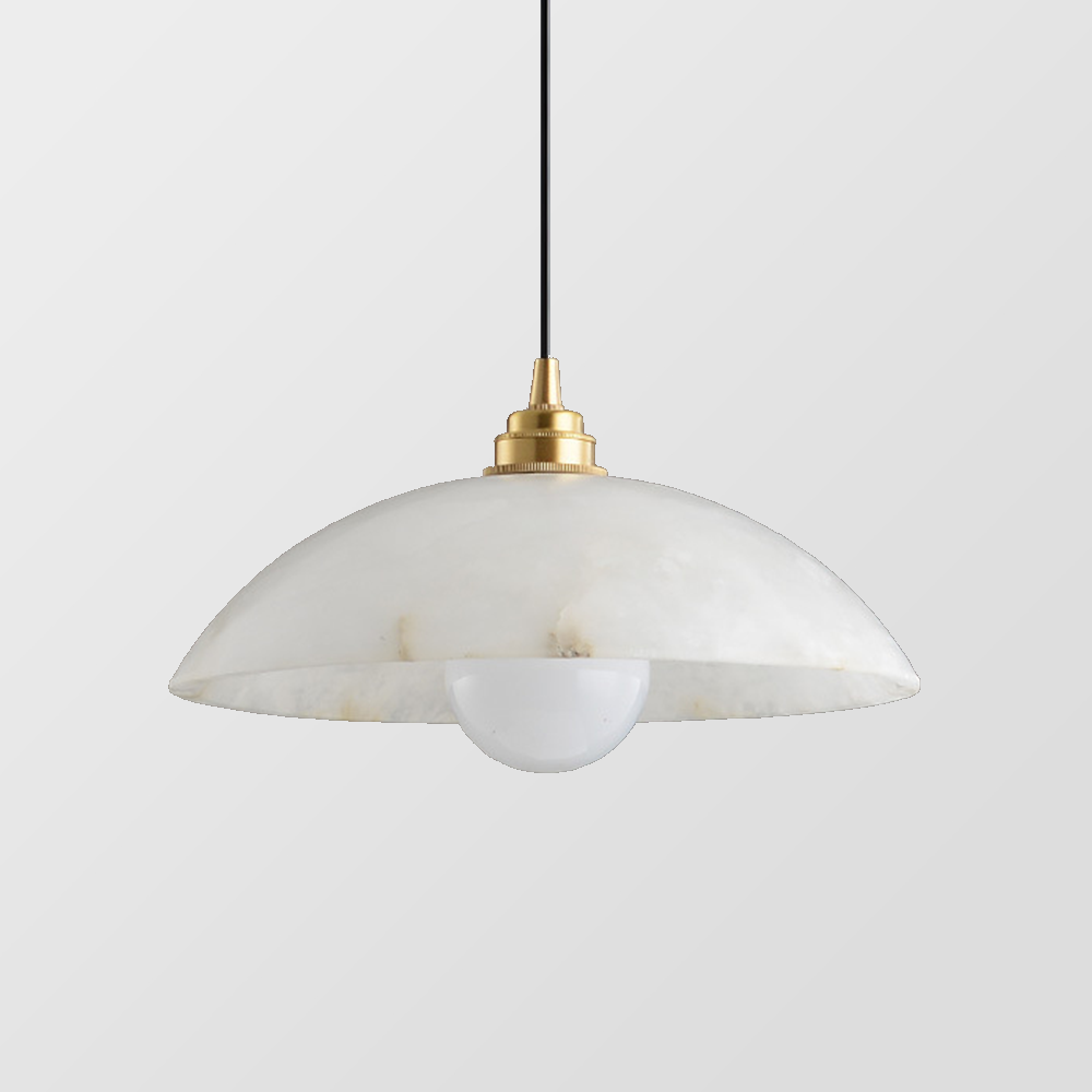 Simple Round Marble Pendant Light -Homdiy