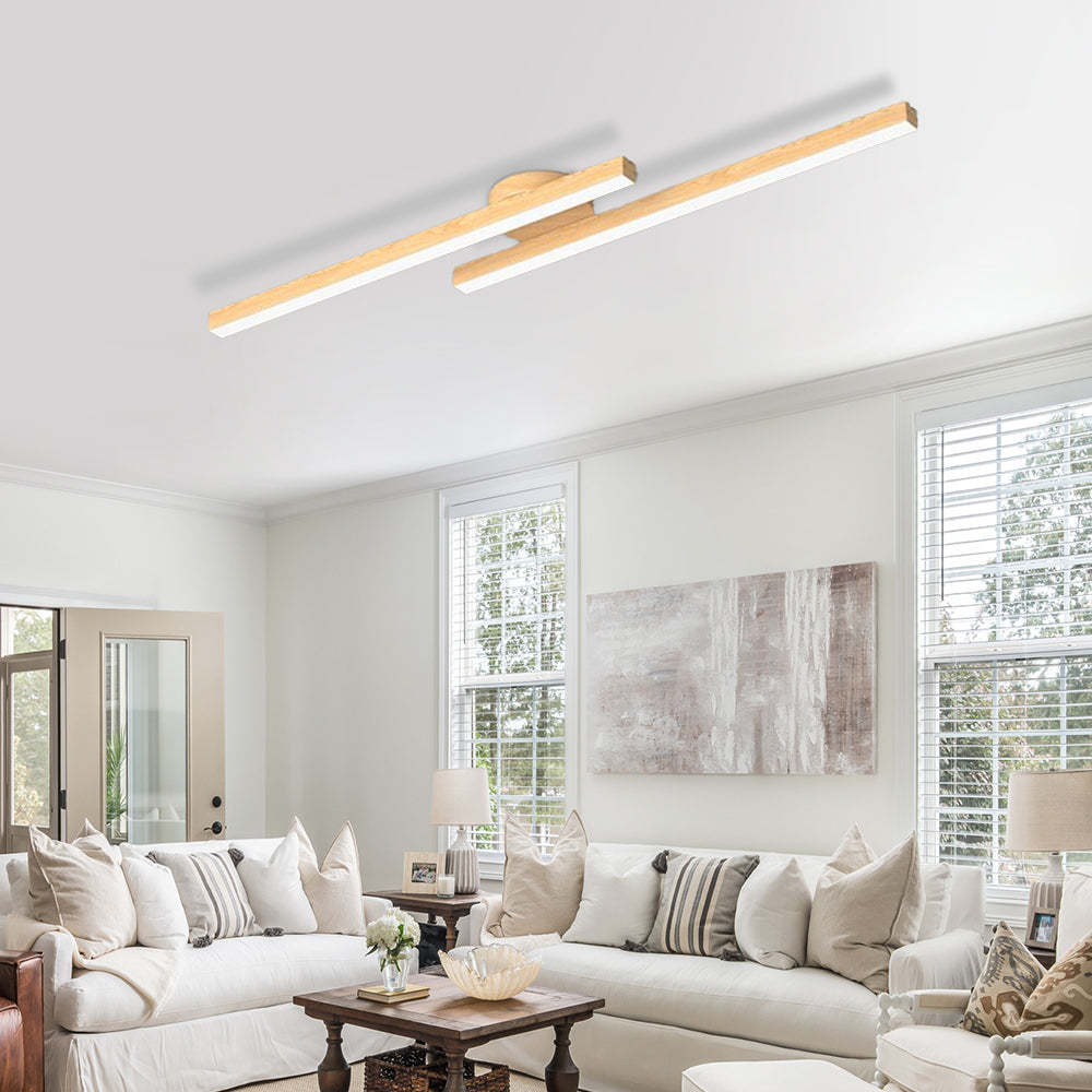 Minimalist Linear Ceiling Lighting Fixture Semi Flush Mount Ceiling Lights for Living Room Bedroom