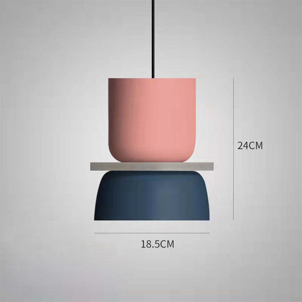 Simple Nordic Metal Colorful Dining Room Pendant Light