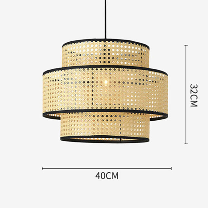 Japanese Rattan Weaving Pendant Light -Homdiy