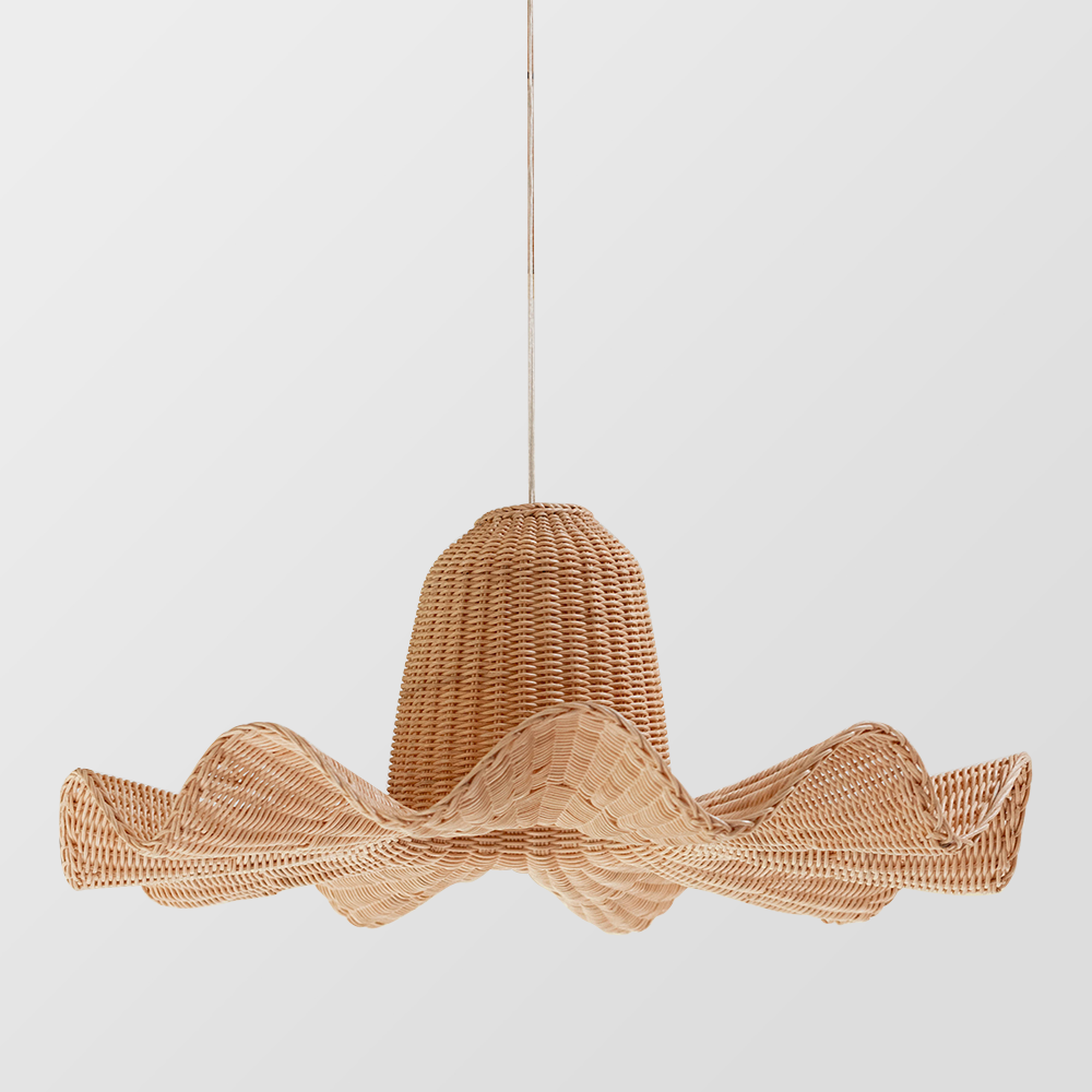 Stylish Rattan Dome Large Pendant Light -Homdiy