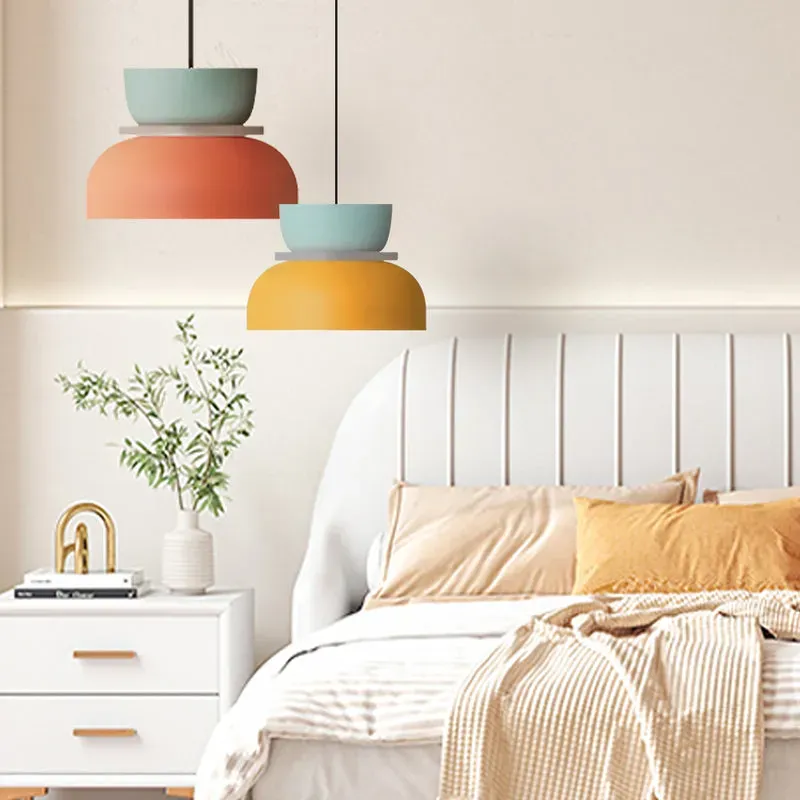 Simple Nordic Metal Colorful Dining Room Pendant Light