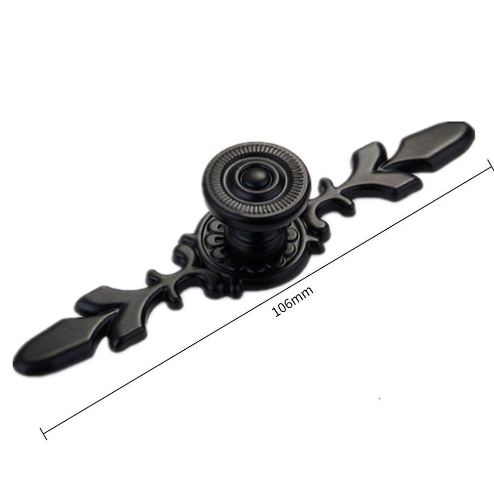 Modern Drawer Pulls Handles Cabinet Door Handle With Plate Flower -Homdiy