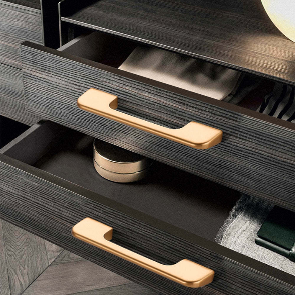 Solid Aluminum Alloy Modern Black Long Cabinet and Drawer Handles