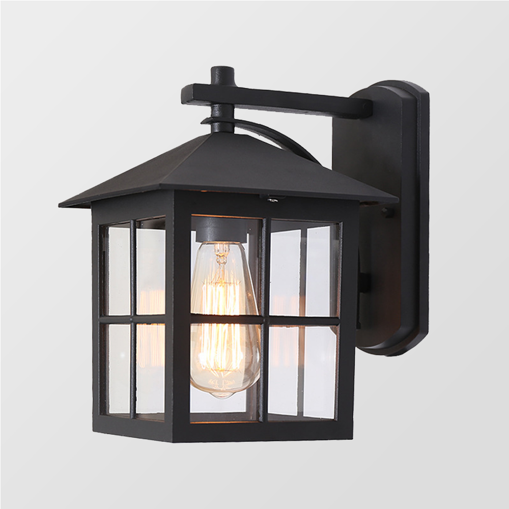 Simple Alessio Black Outdoor Wall Lamp -Homdiy