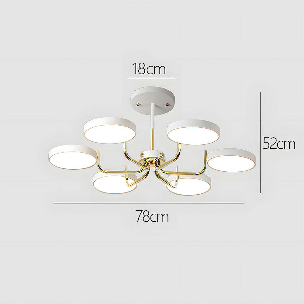 Nordic Iron LED Ceiling Light for Living Room