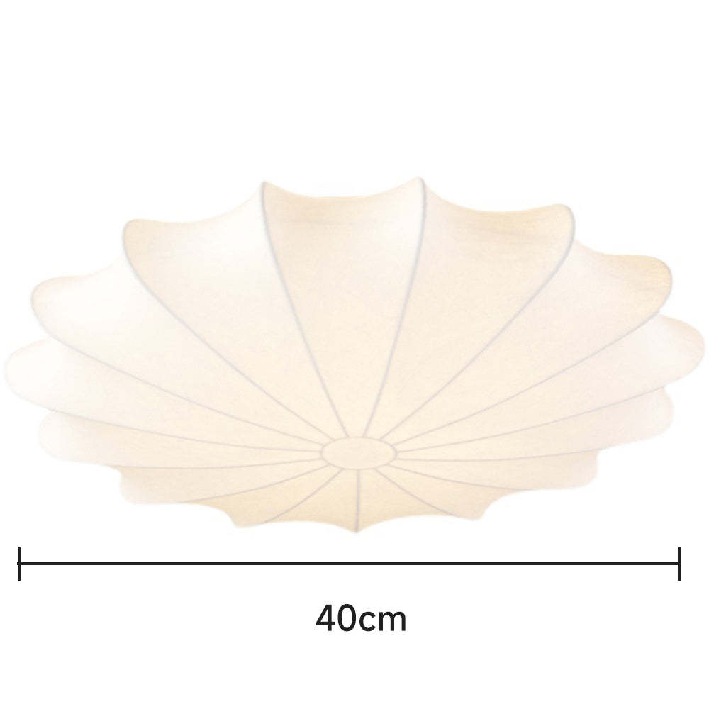 White Silk Flush Mount Ceiling Light -Homdiy