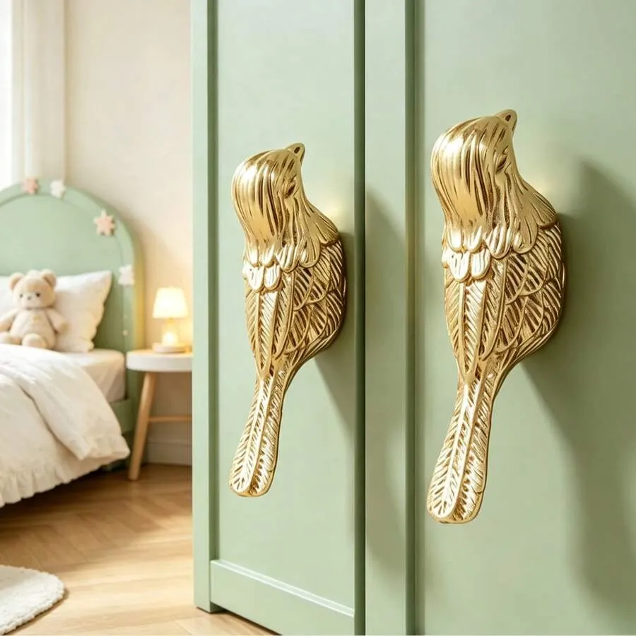 Gold Brass Bird Cabinet Knobs