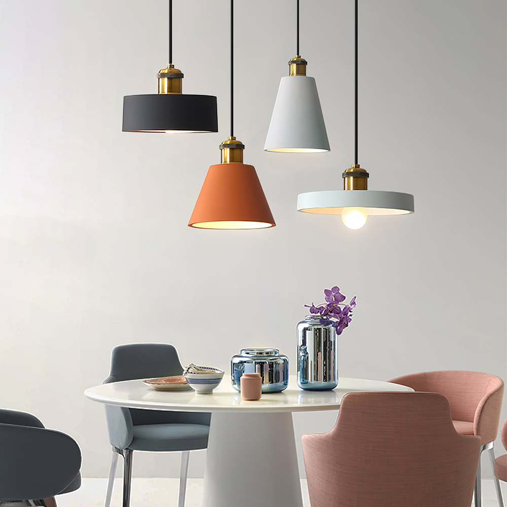 Colorful Resin Geometric Pendant Lamp -Homdiy