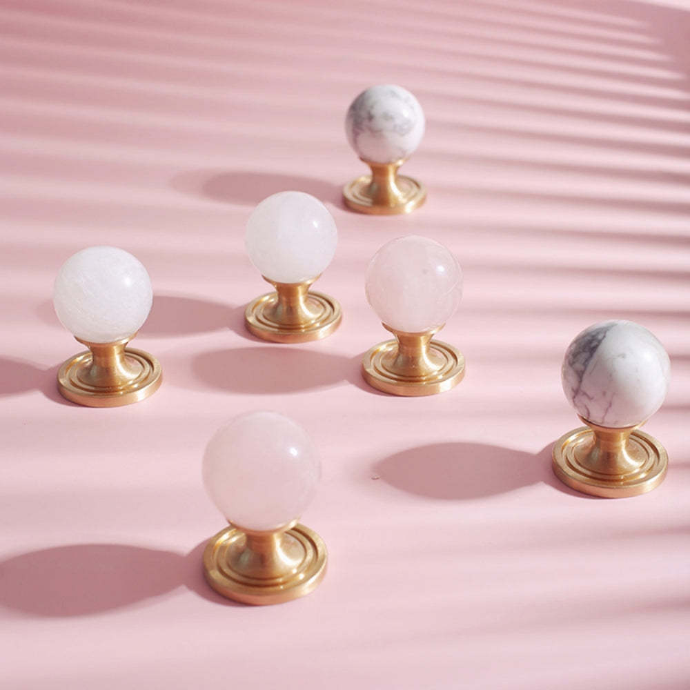 Personality Crystal Brass French Light Luxury Style Wardrobe Cabinet  Pull -Homdiy