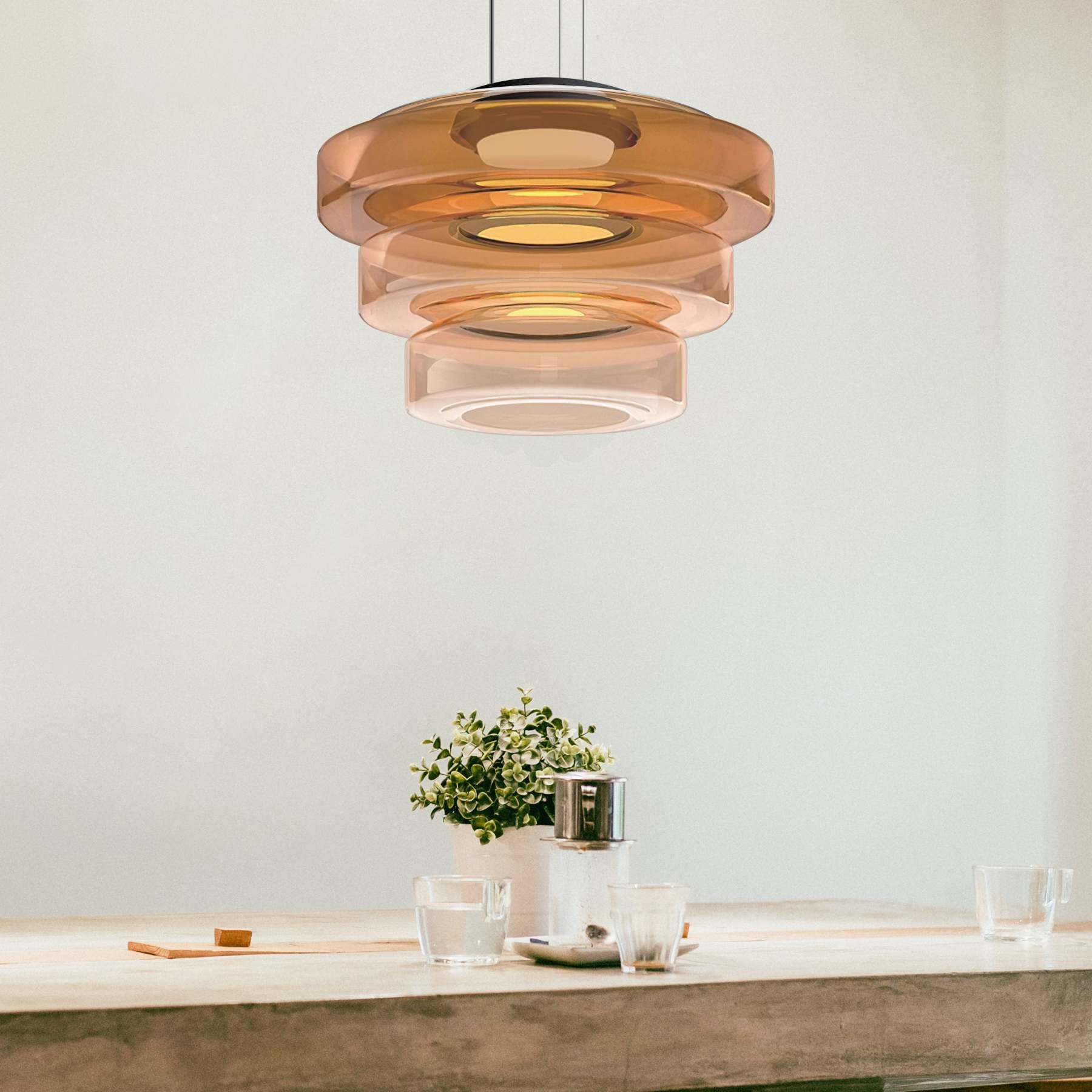 Nordic Postmodern Creative Glass Pendant Lighting for Kitchen Island -Homdiy