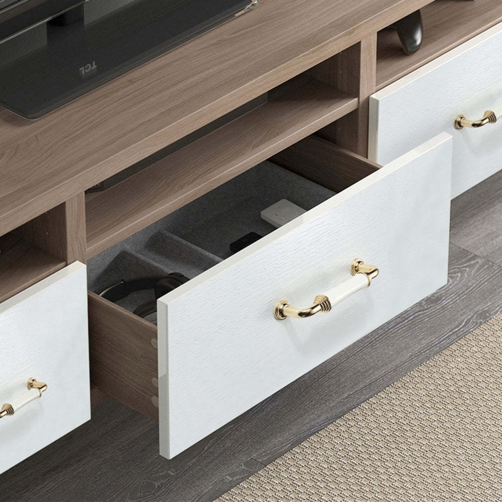 Light Luxury Gold White Creamic Kitchen Door Handles -Homdiy