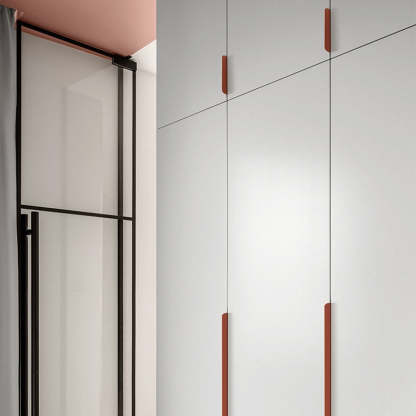 Aluminum Alloy Round Arc Shape Invisible Handle For Cabinet