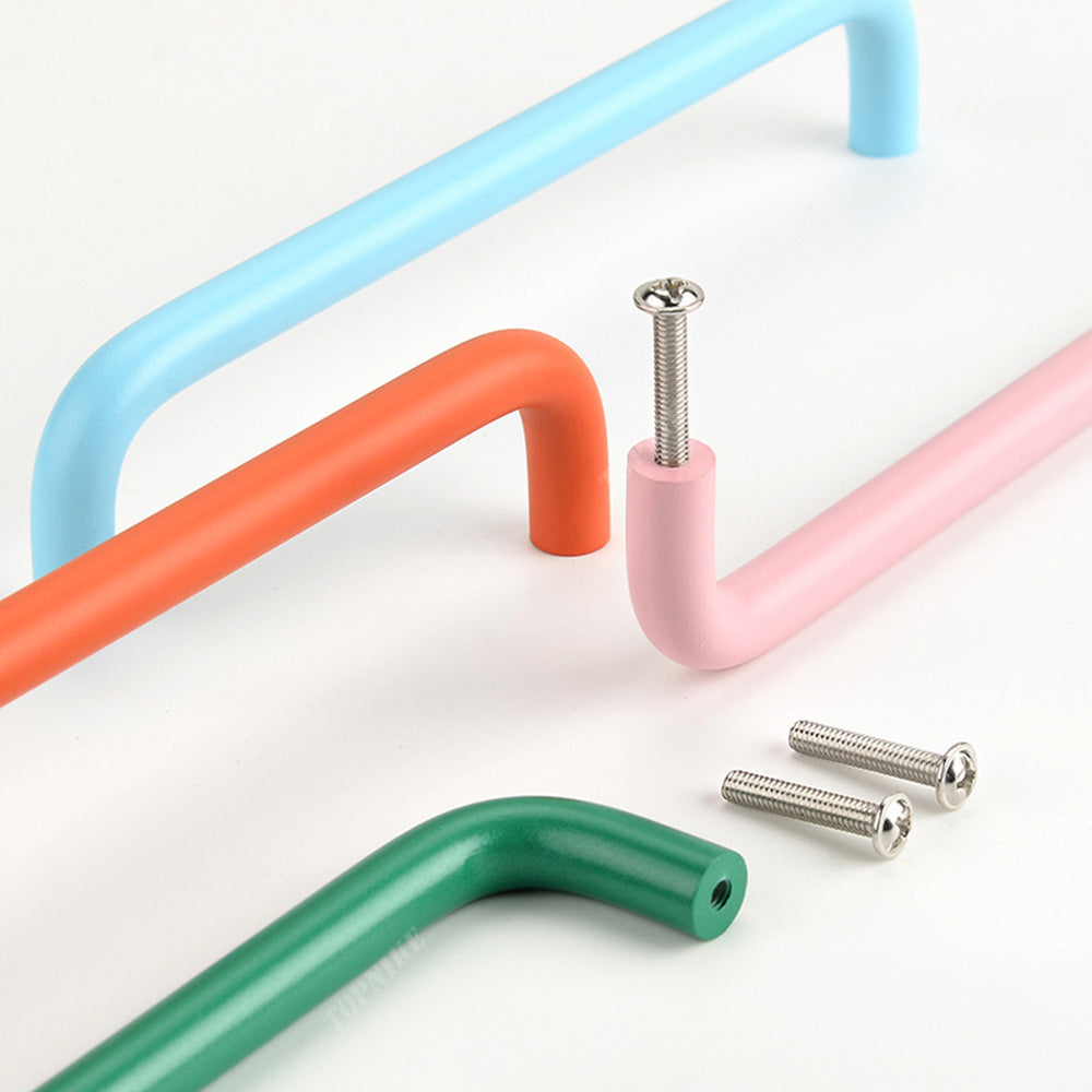 Colorful Modern Aluminum Alloy Wardrobe Handles for Kids Room