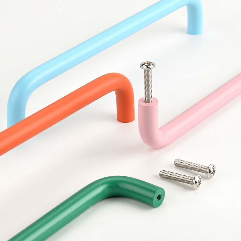 Colorful Modern Aluminum Alloy Wardrobe Handles for Kids Room
