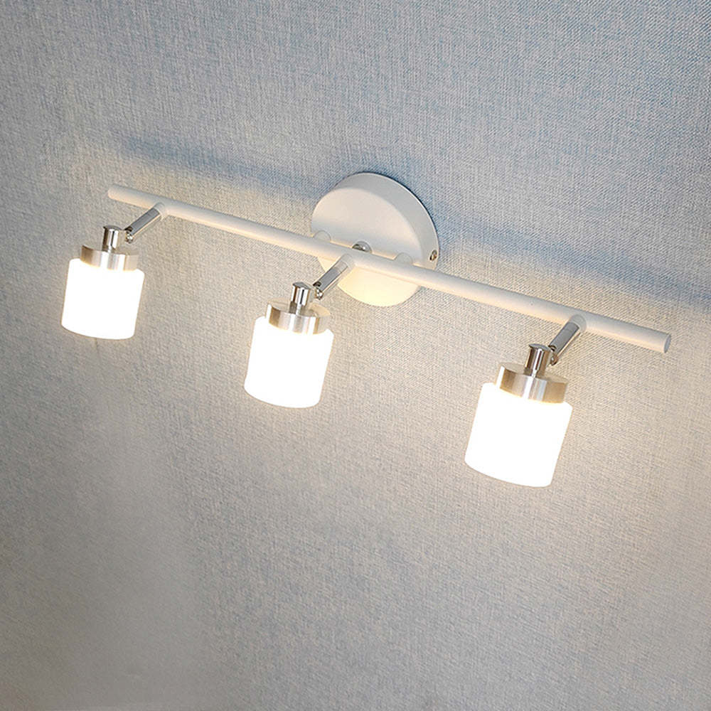 White Brushed Simple Bathroom Vanity Lighting -Homdiy