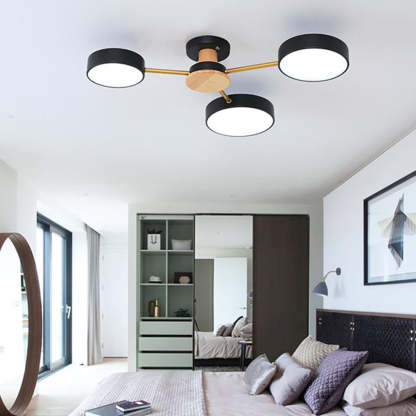 Modern Multi-Bulb Round LED Ceiling Light for Bedroom