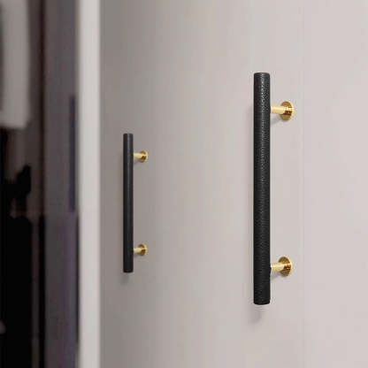 Leather Drawer Pulls Handles Wardrobe Dresser Knobs