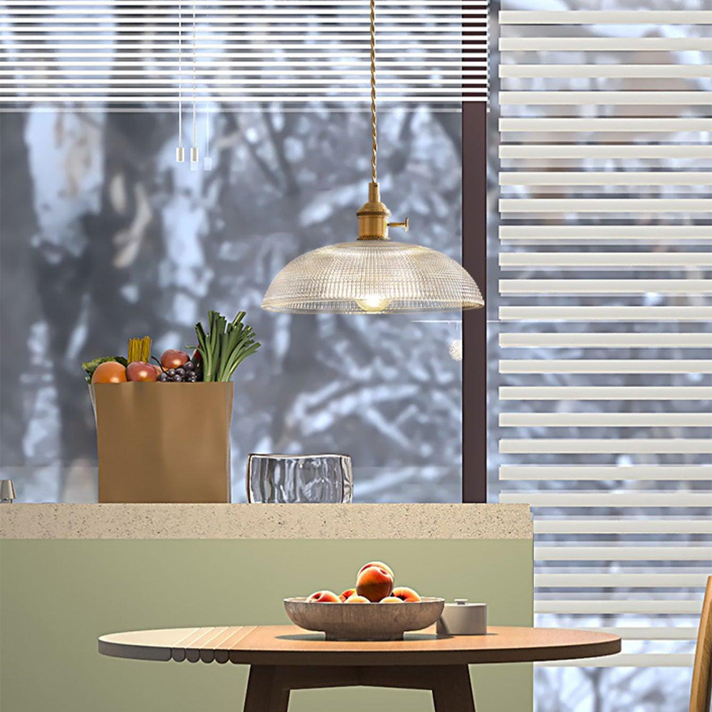 Nordic Style Minimalist Retro Glass Flower Pendant Light -Homdiy