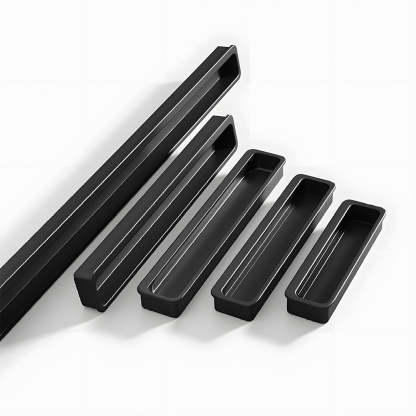 Modern Slotted Recessed Concealed Sliding Door Cabinet Handles