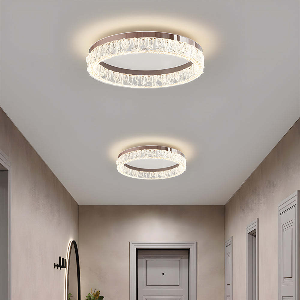 Modern Round Crystal LED Ceiling Light Fixtures