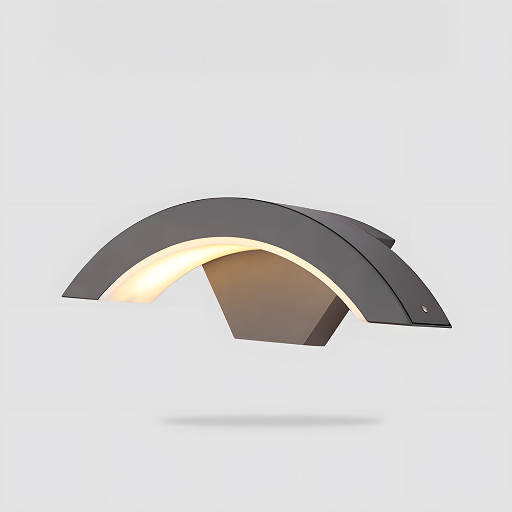 Modern Black Aluminium LED Outdoor Wall Light 