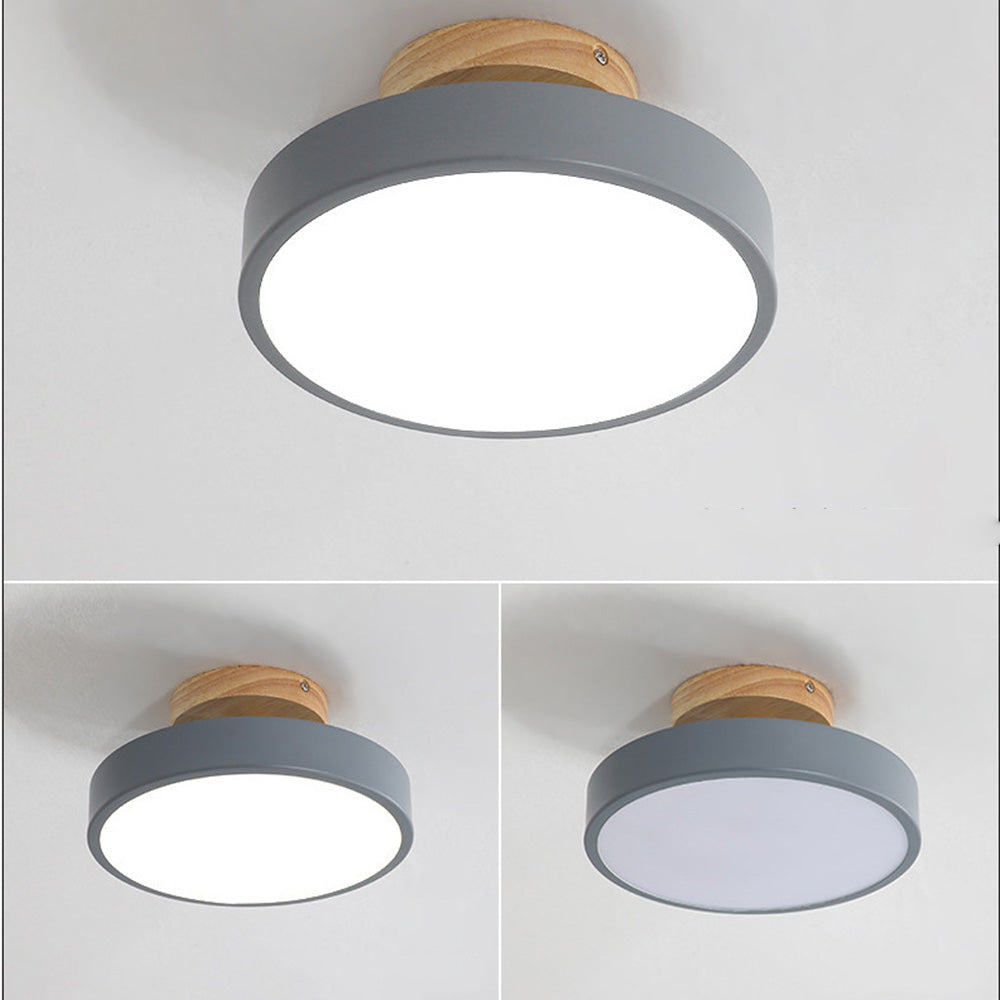 Simple Round Hallway Semi Flush LED Ceiling Lights