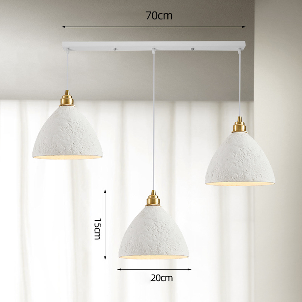Nordic Wabi-Sabi Style Pendant Lights Cream Iron Lamps -Homdiy
