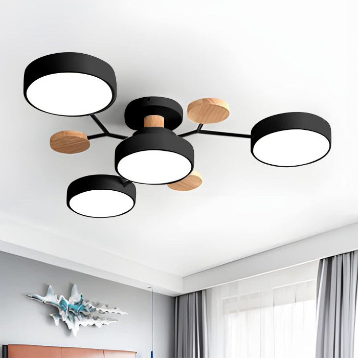 Branched Modern Iron LED Living Room Ceiling Light