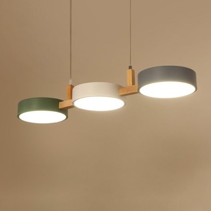 Contemporary Metal Cylinder Multi Light Nordic Pendant Light