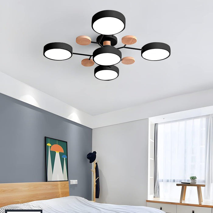 Branched Modern Iron LED Living Room Ceiling Light