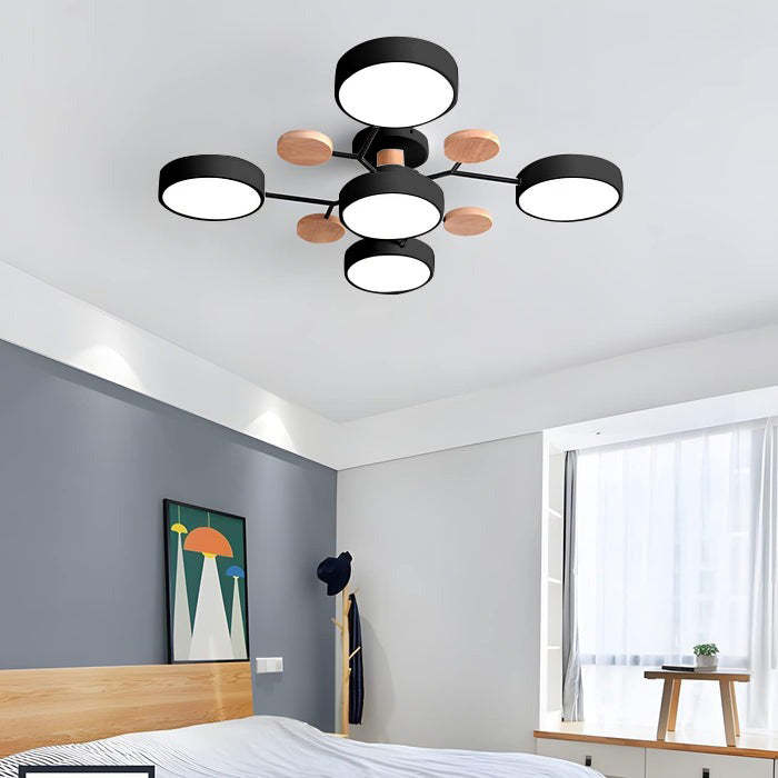 Branched Modern Iron LED Living Room Ceiling Light