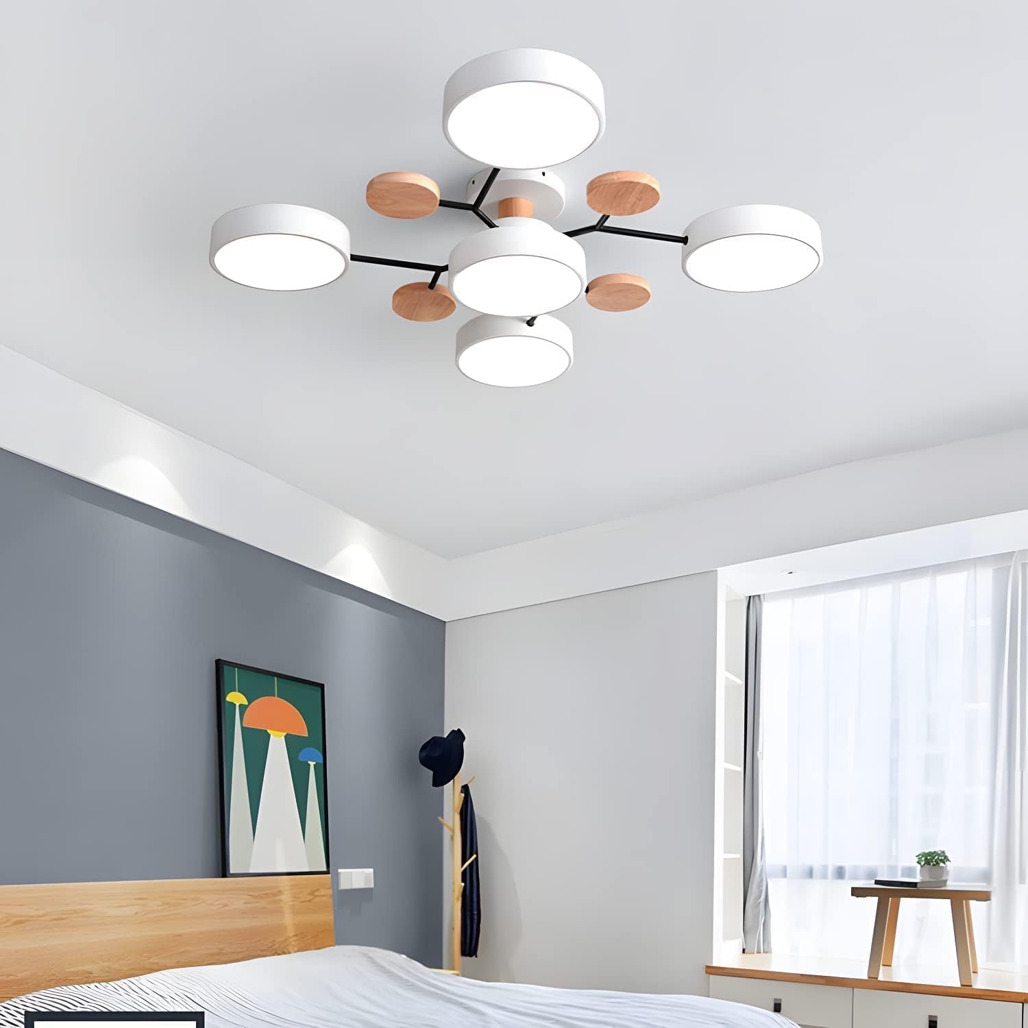 Branched Modern Iron LED Living Room Ceiling Light