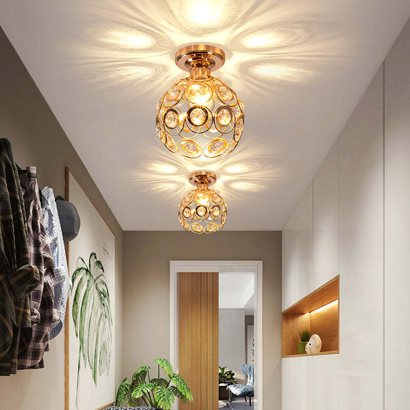 Fancy Gold Luxury Ball Hallway Ceiling Light -Homdiy