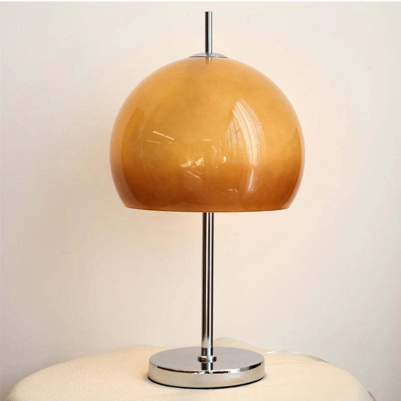 Bauhaus Mushroom Shape Medieval Living Room Retro Glass Table Lamp -Homdiy