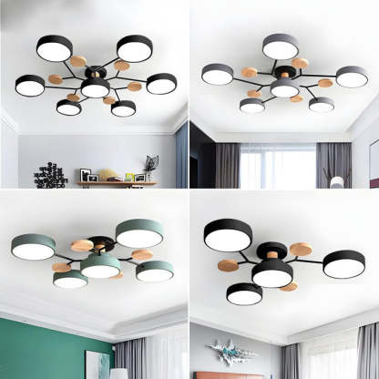 Branched Modern Iron LED Living Room Ceiling Light