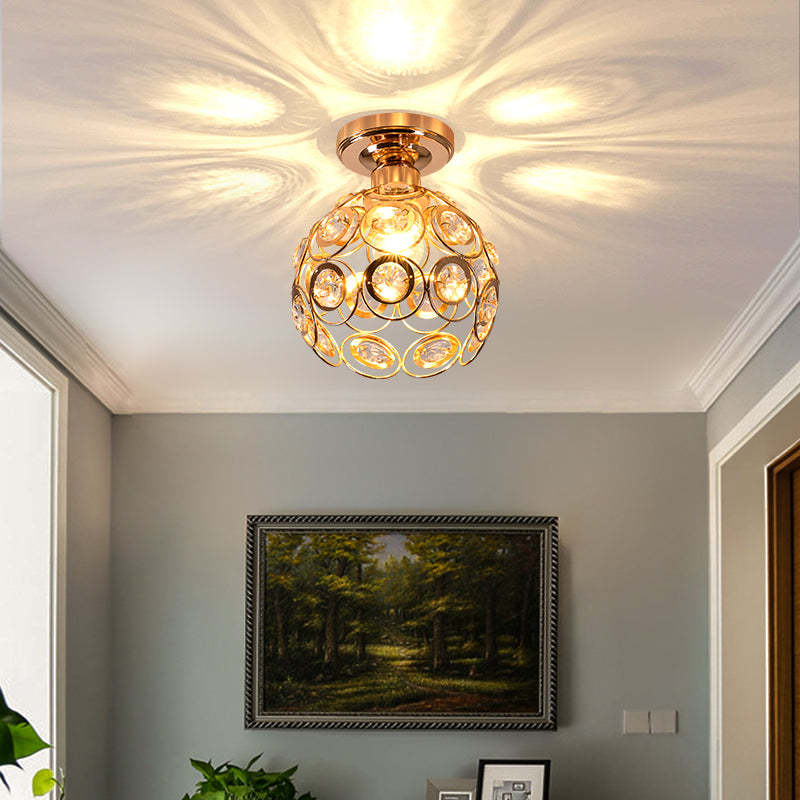 Fancy Gold Luxury Ball Hallway Ceiling Light -Homdiy