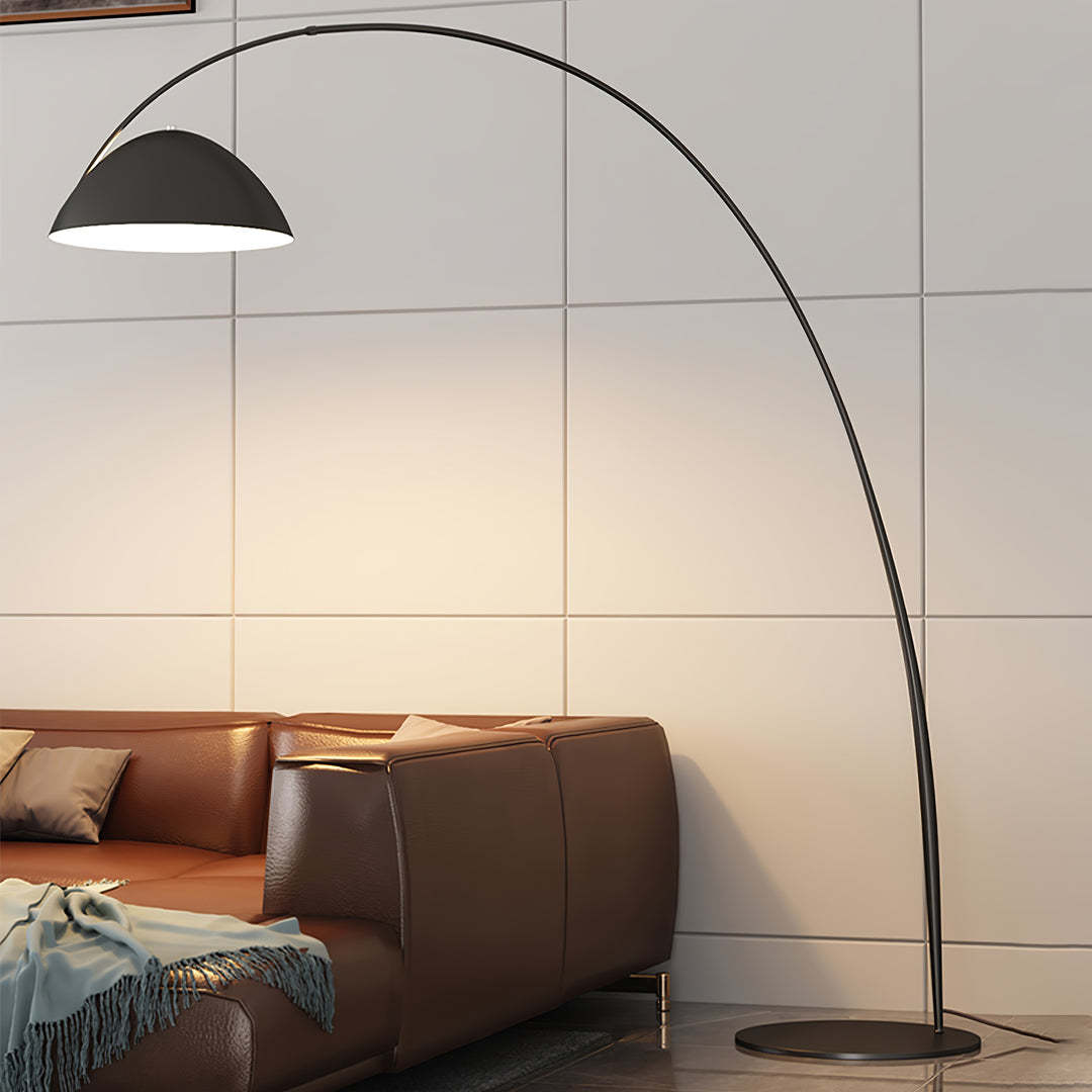 Modern Arc Floor Lamp with Metal Shade -Homdiy