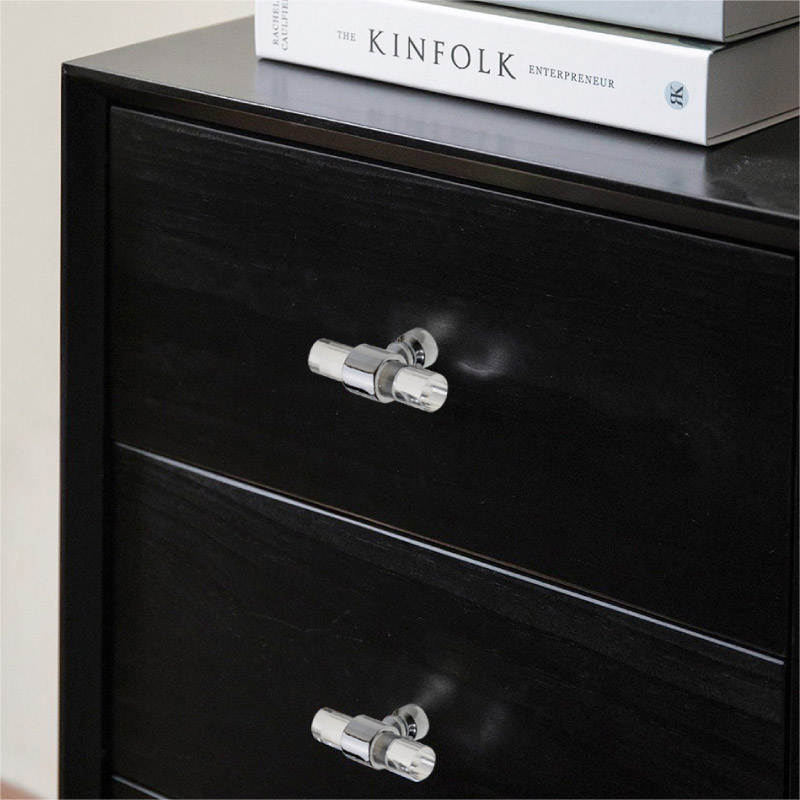 1 Pack Brushed Nickel Clear Acrylic Cabinet Handles for Kitchen (LS9165SNB)