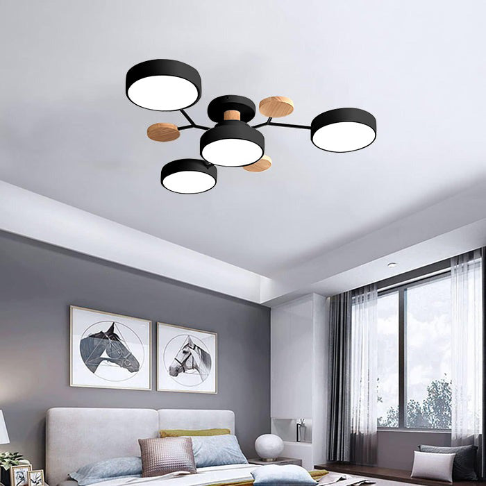 Branched Modern Iron LED Living Room Ceiling Light