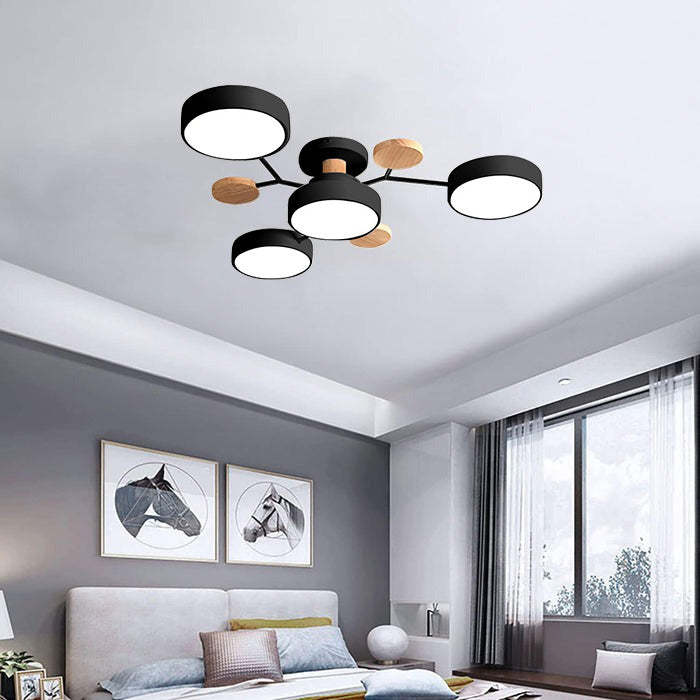 Branched Modern Iron LED Living Room Ceiling Light