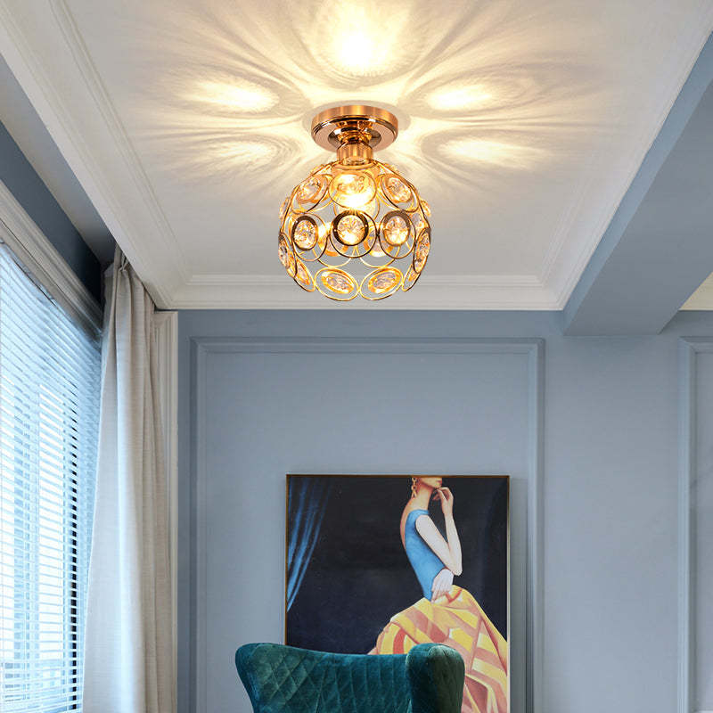 Fancy Gold Luxury Ball Hallway Ceiling Light -Homdiy