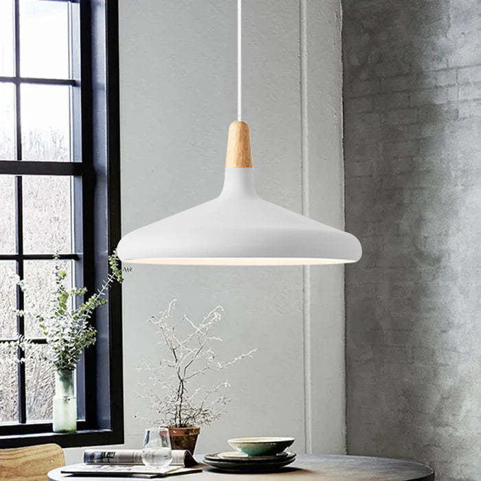 French Macaron Conical Metal Pendant Lamp -Homdiy