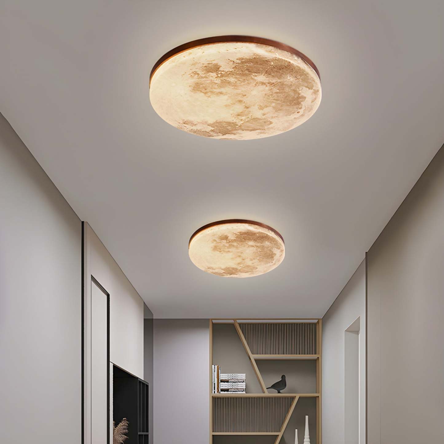 Creative Round Moon LED Ceiling Light