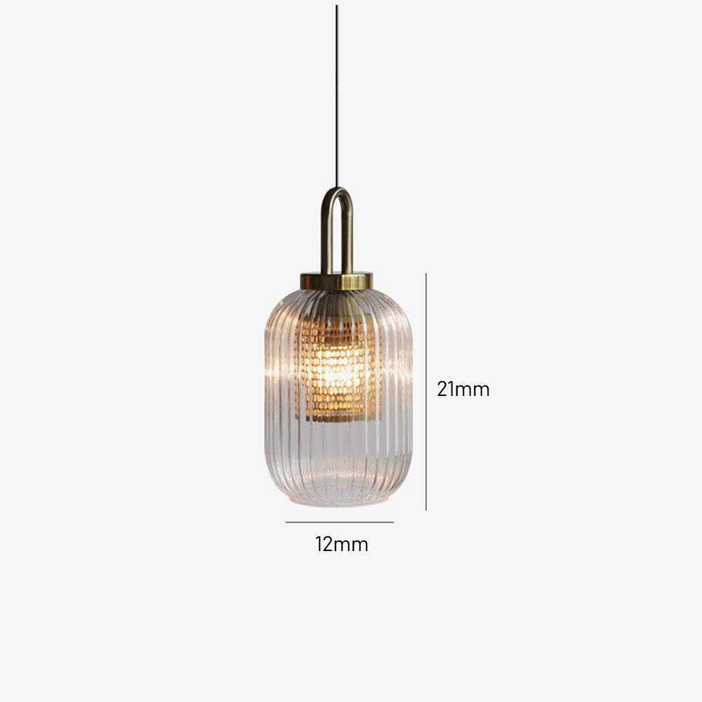 Clear Glass Pendant Light Shade With Brass Fitting -Homdiy