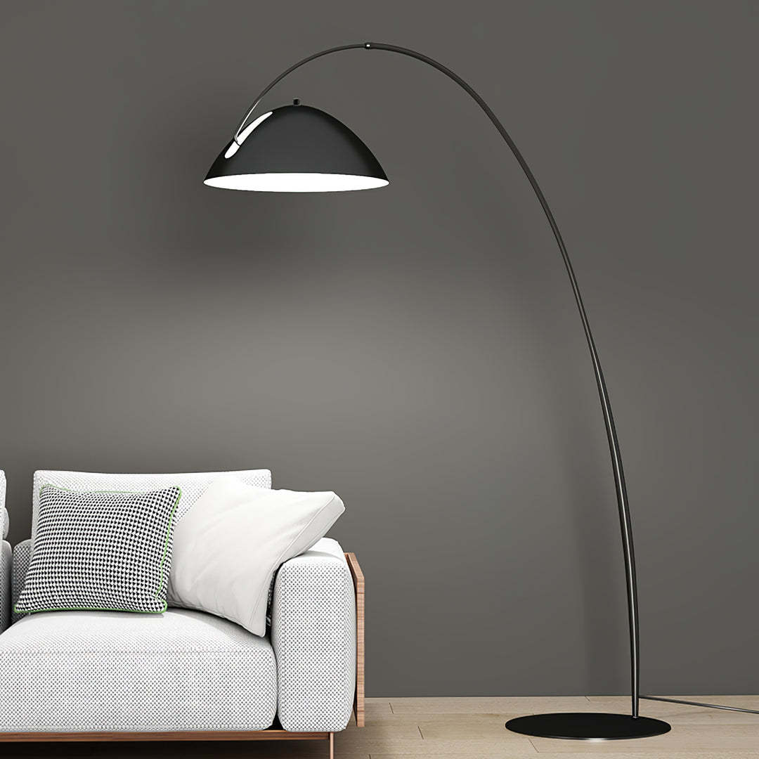 Modern Arc Floor Lamp with Metal Shade -Homdiy