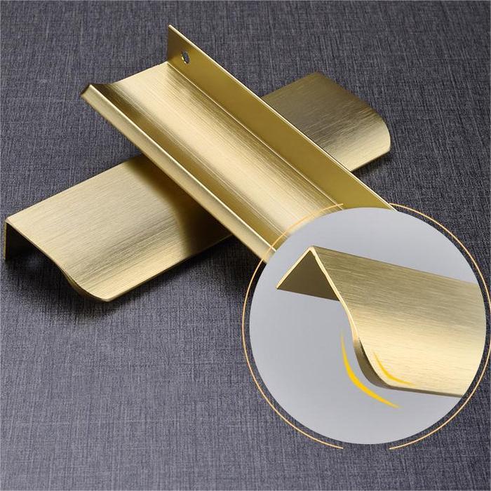 Edge Drawer Pulls Gold Cabinet Door Handles Hardware -Homdiy